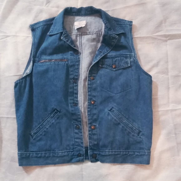Calvin Klein Sport Denim Vest M Vintage - Picture 2 of 5